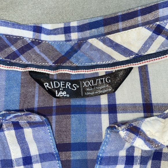 Riders by Lee Plus Size Cotton Shirt With Tab Sleeves - Picture 6 of 10